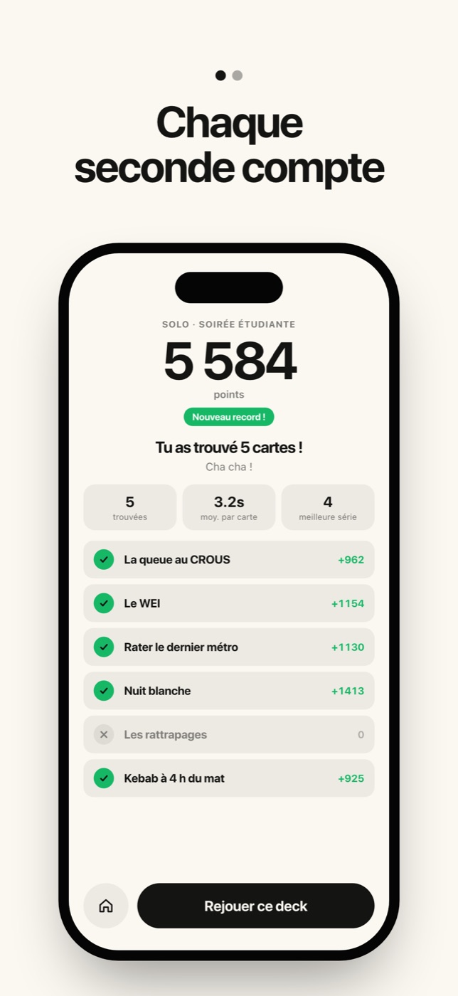 Score screen: 5,584 points